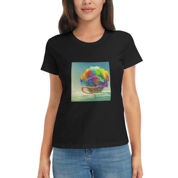 Women's Cotton Crew Neck Short Sleeve T-Shirt