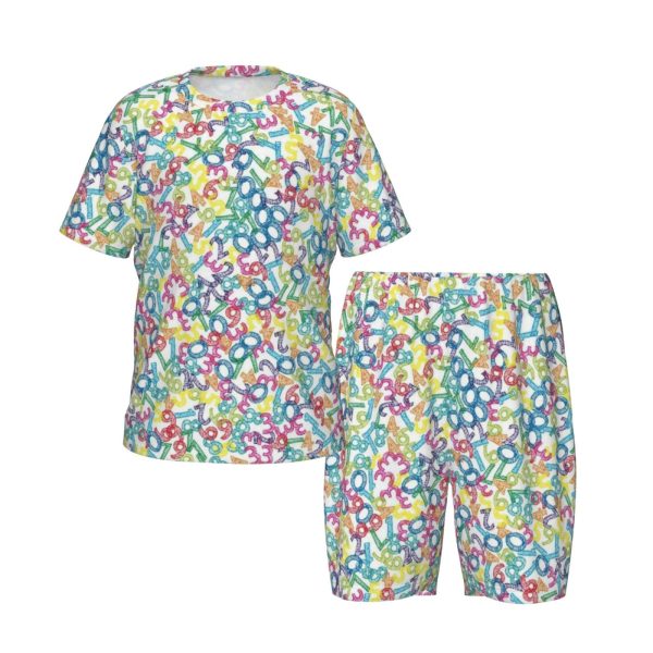 Children's short-sleeved round neck pajama set